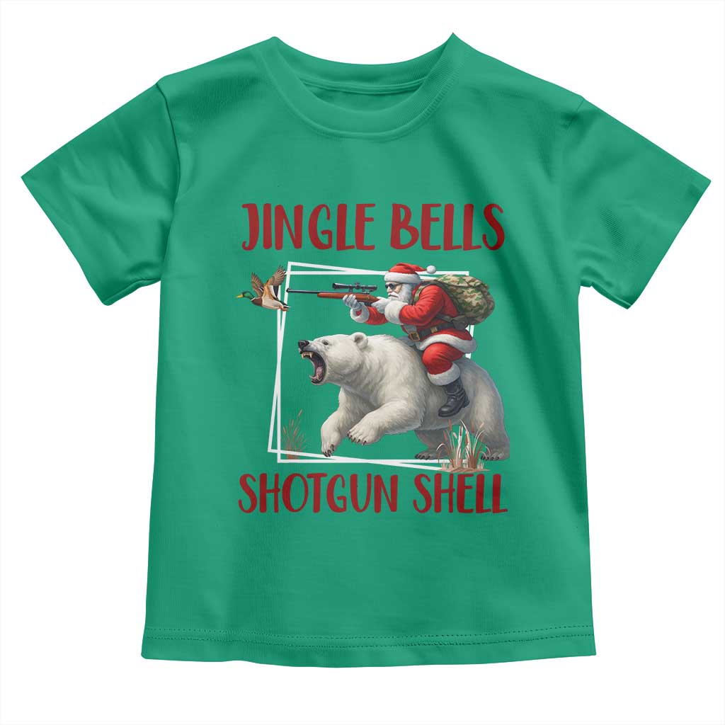 Funny Christmas Hunting Toddler T Shirt Jingle Bells Shotgun Shells TS12 Irish Green Print Your Wear