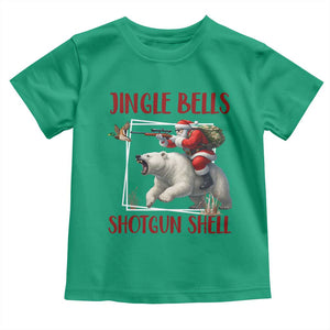 Funny Christmas Hunting Toddler T Shirt Jingle Bells Shotgun Shells TS12 Irish Green Print Your Wear