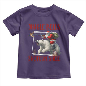 Funny Christmas Hunting Toddler T Shirt Jingle Bells Shotgun Shells TS12 Purple Print Your Wear