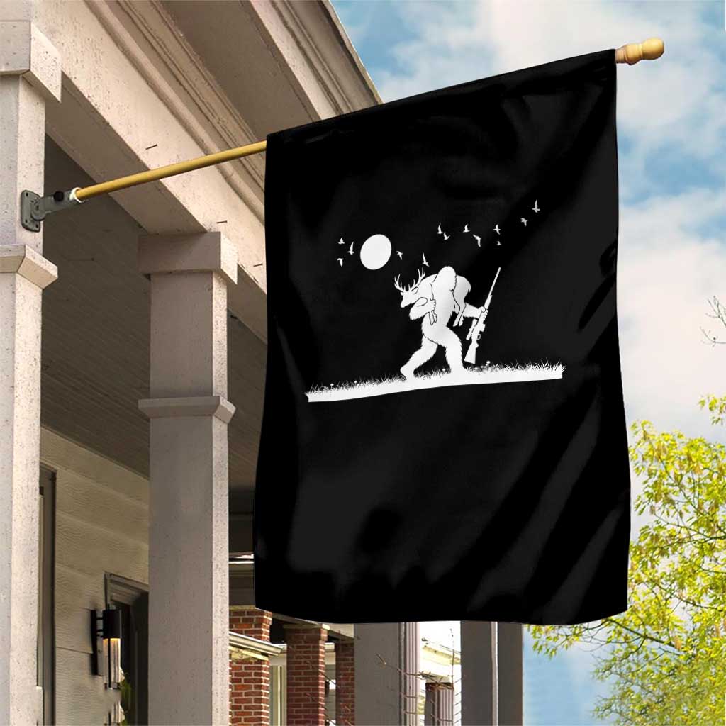 Sasquatch Hunter With Rifle Garden Flag Funny Bigfoot Outdoor Design TS12 Print Your Wear