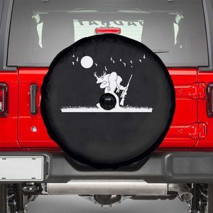 Sasquatch Hunter With Rifle Spare Tire Cover Funny Bigfoot Outdoor Design TS12 Black Print Your Wear