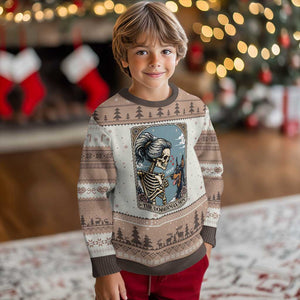 The Doberman Mom Skeleton Tarot Card Ugly Christmas Sweater Boop Dobie Halloween Dog Lover Gift TS12 Mocha Mousse Print Your Wear