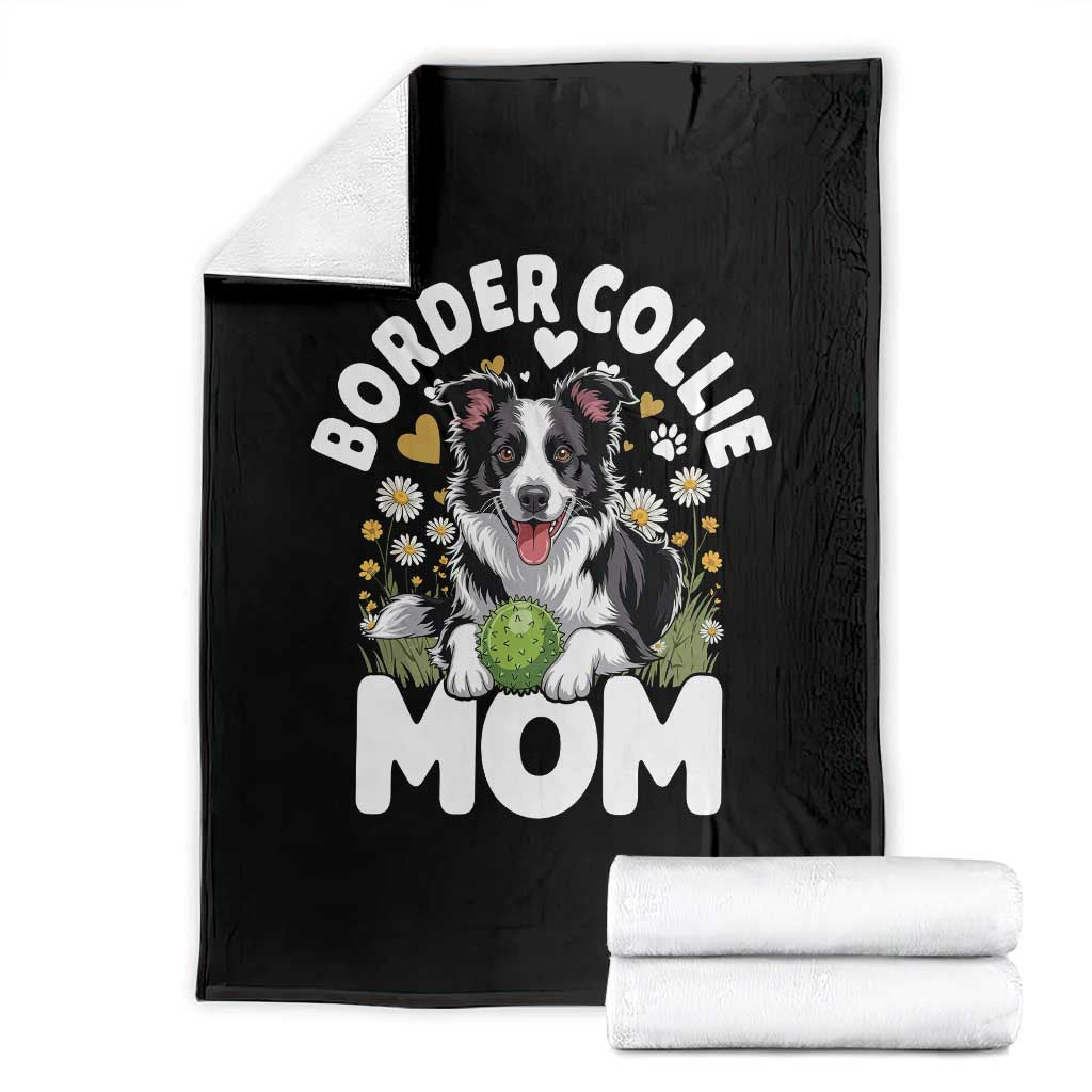 Cute Border Collie Mom Throw Blanket Flower Floral Dog Lover Gift TS12 Black Print Your Wear