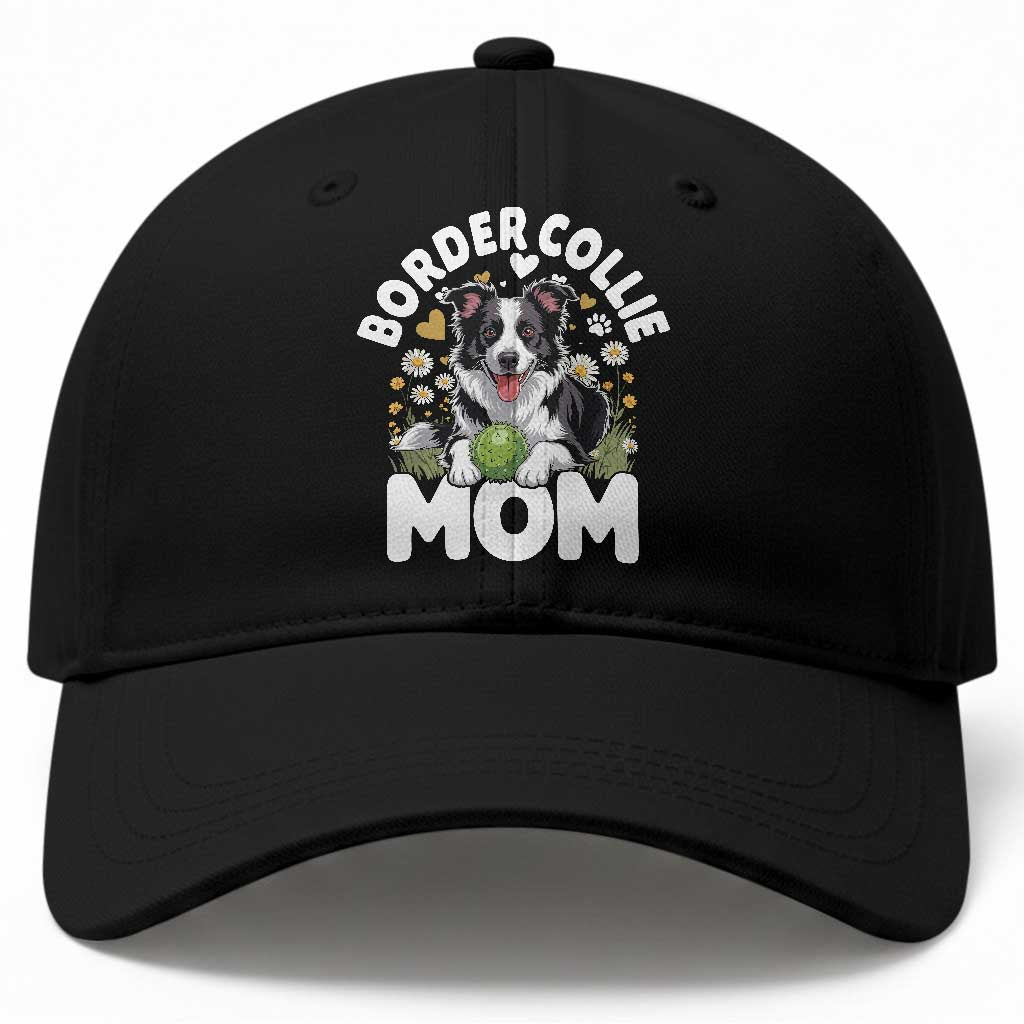 Cute Border Collie Mom Baseball Cap Flower Floral Dog Lover Gift TS12 Print Your Wear