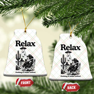 Funny Border Collie UFO Sheep Farmer Ceramic Ornament Relax Nothing Is Under Control Alien Dog Lover Gift TS12 Print Your Wear