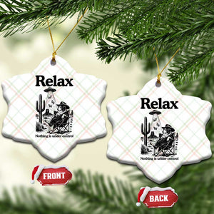 Funny Border Collie UFO Sheep Farmer Ceramic Ornament Relax Nothing Is Under Control Alien Dog Lover Gift TS12 Print Your Wear
