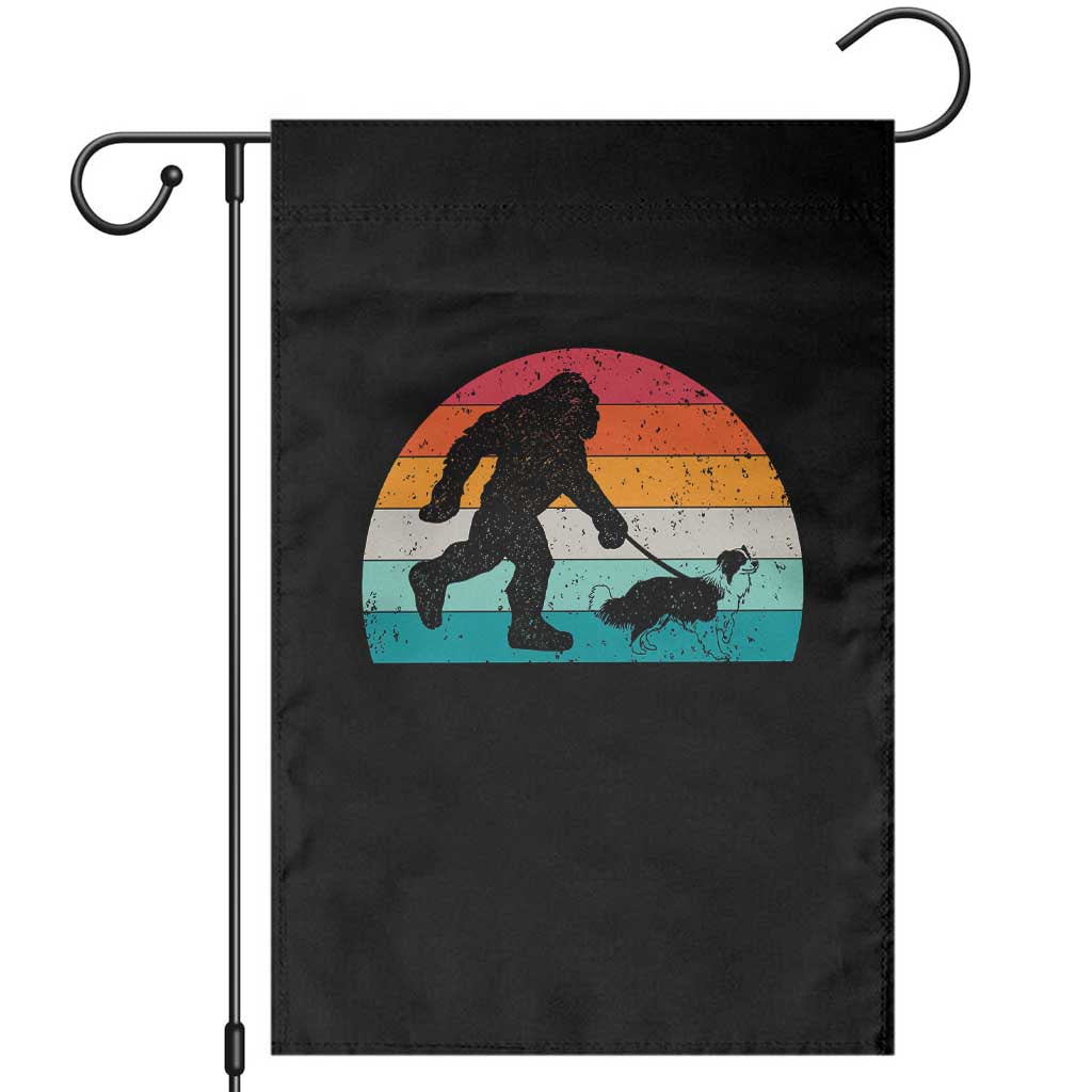 Funny Bigfoot Walking Border Collie Dog Garden Flag Vintage Dog Lover Gift TS12 Black Print Your Wear