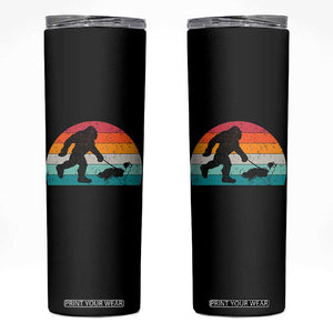 Funny Bigfoot Walking Border Collie Dog Skinny Tumbler Vintage Dog Lover Gift