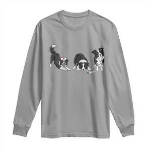Funny Border Collie Nurse Vet Tech Long Sleeve Shirt Dog Lover Medical Worker Gift TS12 Sport Gray Print Your Wear