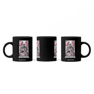Funny 40th Birthday Queen Tarot Card Coffee Mug Gothic Skeleton Dark Humor Gift