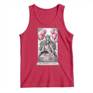 Funny 40th Birthday Queen Tarot Card Tank Top Gothic Skeleton Dark Humor Gift TS12 Red Print Your Wear