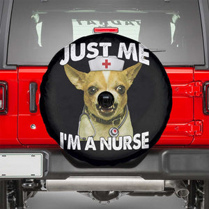 Angry Chihuahua Dog Meme Nurse Gift Spare Tire Cover Funny Just Me I Am A Nurse