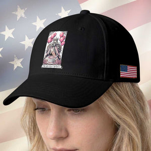 Funny 30th Birthday Queen Tarot Card Baseball Cap Gothic Skeleton Dark Humor Gift