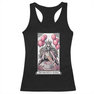Funny 30th Birthday Queen Tarot Card Racerback Tank Top Gothic Skeleton Dark Humor Gift TS12 Black Print Your Wear