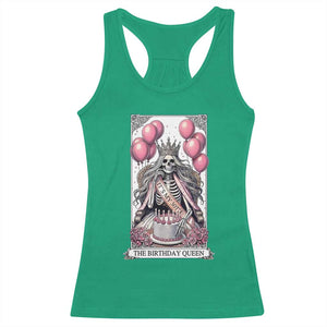 Funny 30th Birthday Queen Tarot Card Racerback Tank Top Gothic Skeleton Dark Humor Gift TS12 Irish Green Print Your Wear