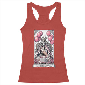Funny 30th Birthday Queen Tarot Card Racerback Tank Top Gothic Skeleton Dark Humor Gift TS12 Red Print Your Wear