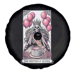 Funny 30th Birthday Queen Tarot Card Spare Tire Cover Gothic Skeleton Dark Humor Gift