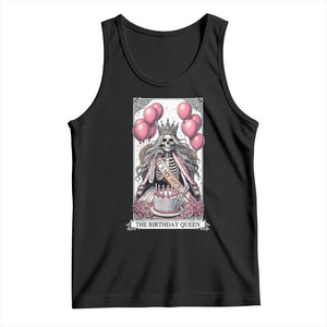 Funny 35th Birthday Queen Tarot Card Tank Top Gothic Skeleton Dark Humor Gift TS12 Black Print Your Wear