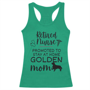 Funny Nurse Retirement Golden Mom Gift Racerback Tank Top Promoted To Stay At Home TS12 Irish Green Print Your Wear