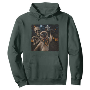 Funny Skeleton Selfie Siamese Cat Hoodie Halloween Spooky Cat Lover Gift TS12 Dark Forest Green Print Your Wear