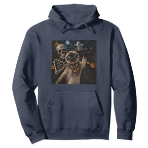 Funny Skeleton Selfie Siamese Cat Hoodie Halloween Spooky Cat Lover Gift TS12 Navy Print Your Wear