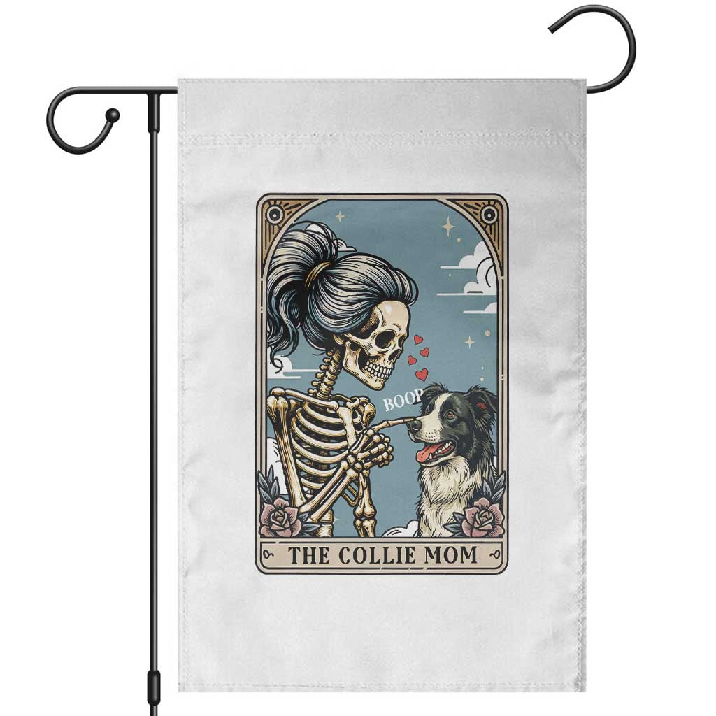 Border Collie Mom Skeleton Tarot Card Garden Flag Boop Sheepdog Dog Lover Gift TS12 White Print Your Wear