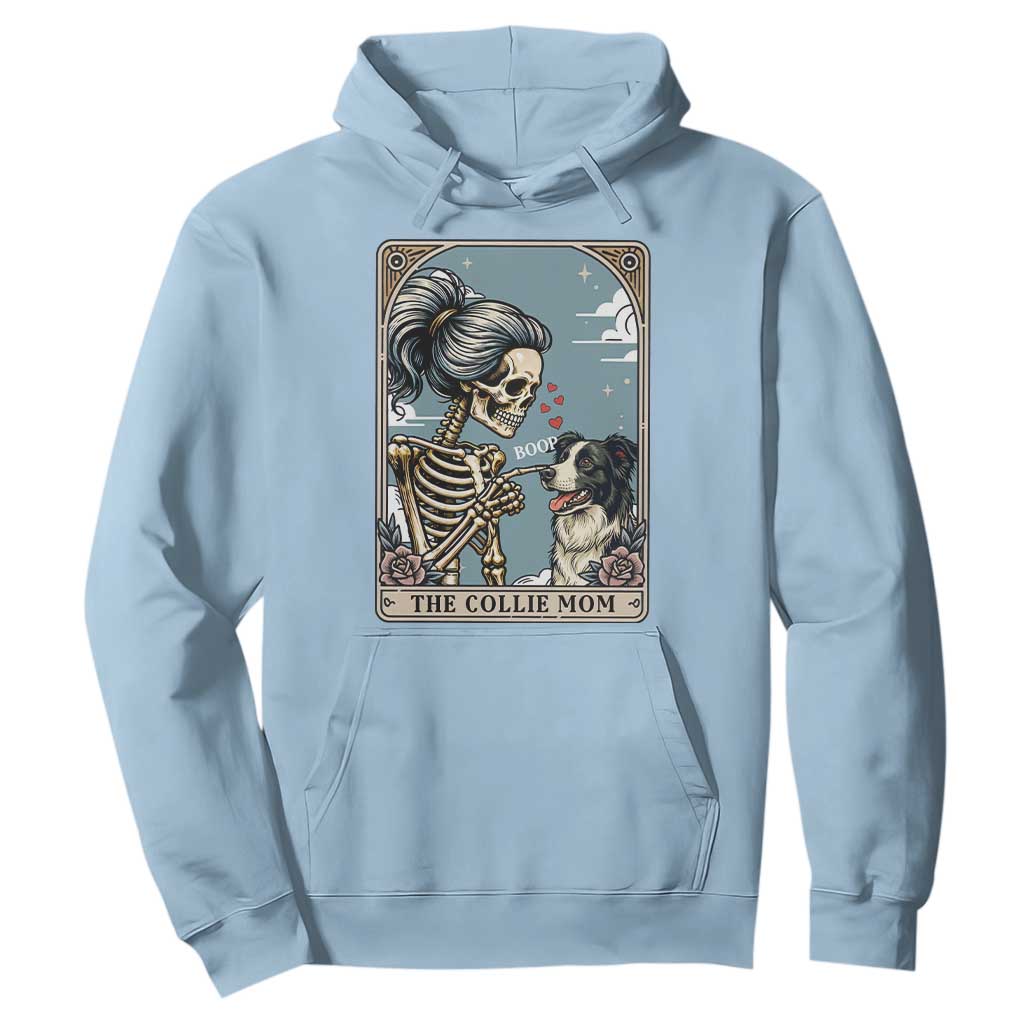Border Collie Mom Skeleton Tarot Card Hoodie Boop Sheepdog Dog Lover Gift TS12 Light Blue Print Your Wear