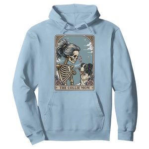 Border Collie Mom Skeleton Tarot Card Hoodie Boop Sheepdog Dog Lover Gift TS12 Light Blue Print Your Wear