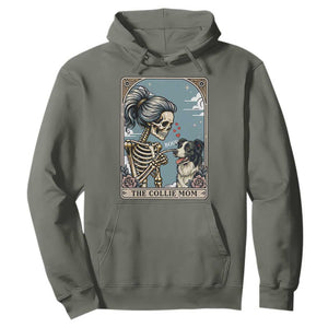 Border Collie Mom Skeleton Tarot Card Hoodie Boop Sheepdog Dog Lover Gift TS12 Military Green Print Your Wear
