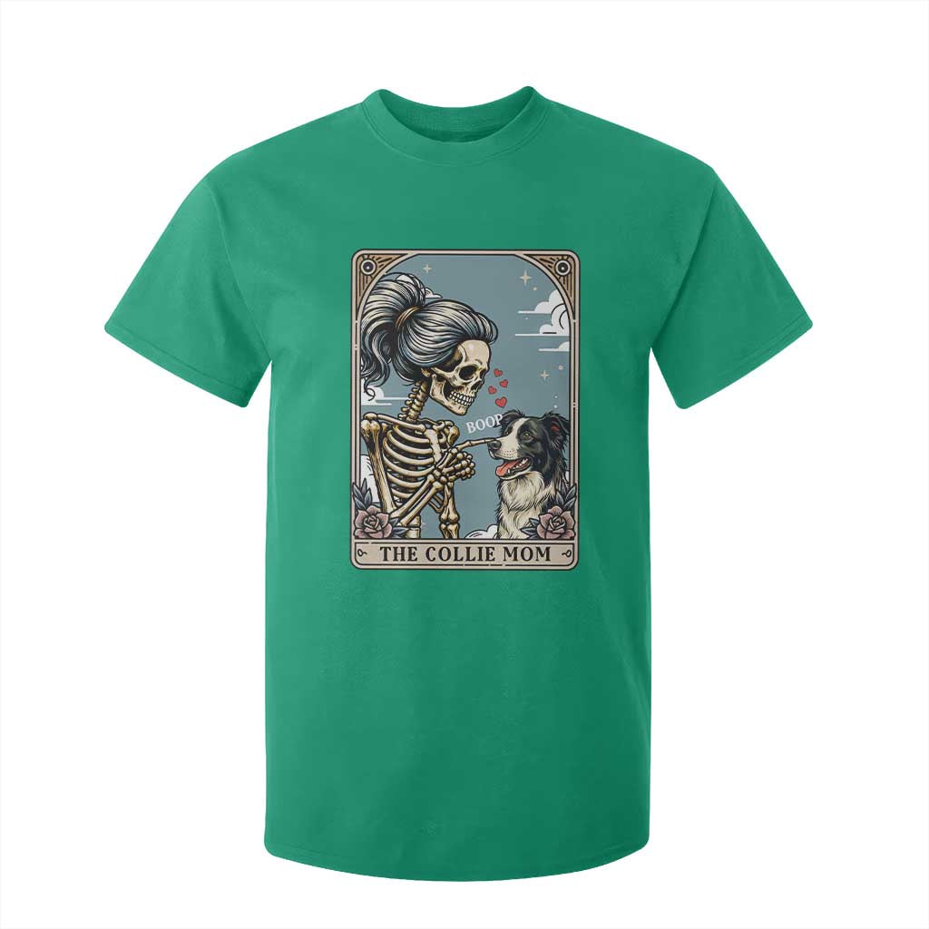 Border Collie Mom Skeleton Tarot Card T Shirt For Kid Boop Sheepdog Dog Lover Gift TS12 Irish Green Print Your Wear