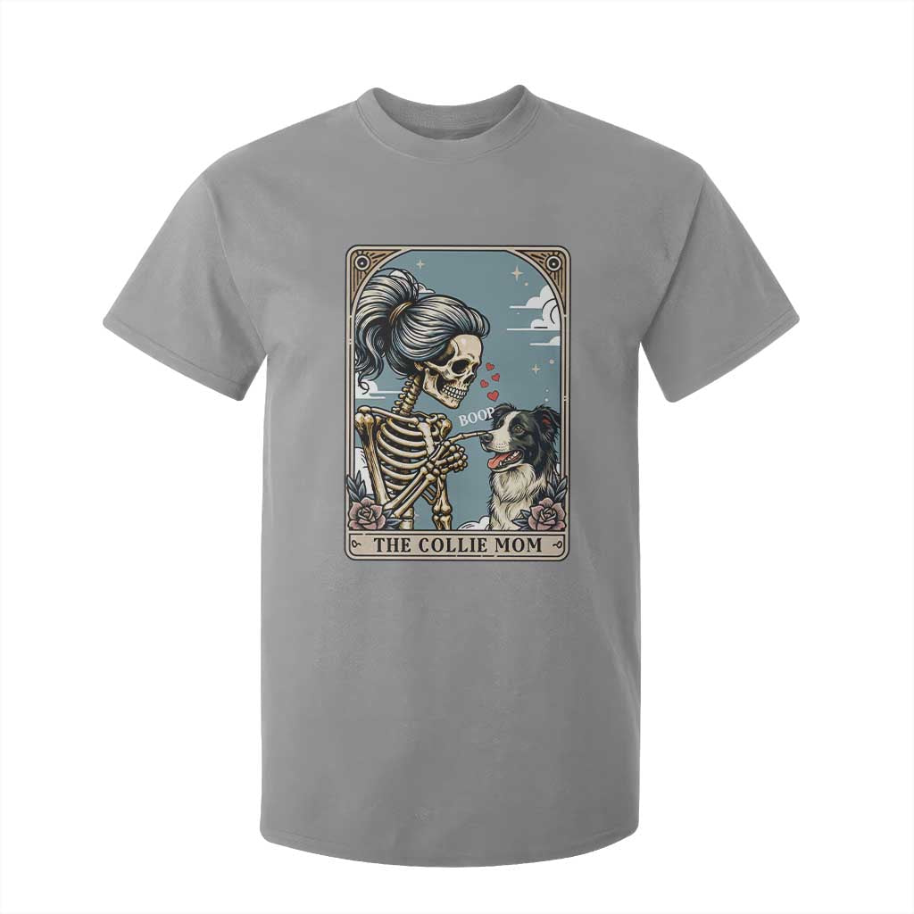 Border Collie Mom Skeleton Tarot Card T Shirt For Kid Boop Sheepdog Dog Lover Gift TS12 Sport Gray Print Your Wear