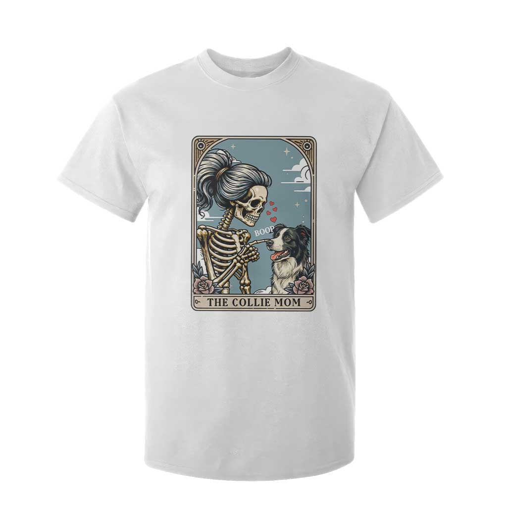 Border Collie Mom Skeleton Tarot Card T Shirt For Kid Boop Sheepdog Dog Lover Gift TS12 White Print Your Wear