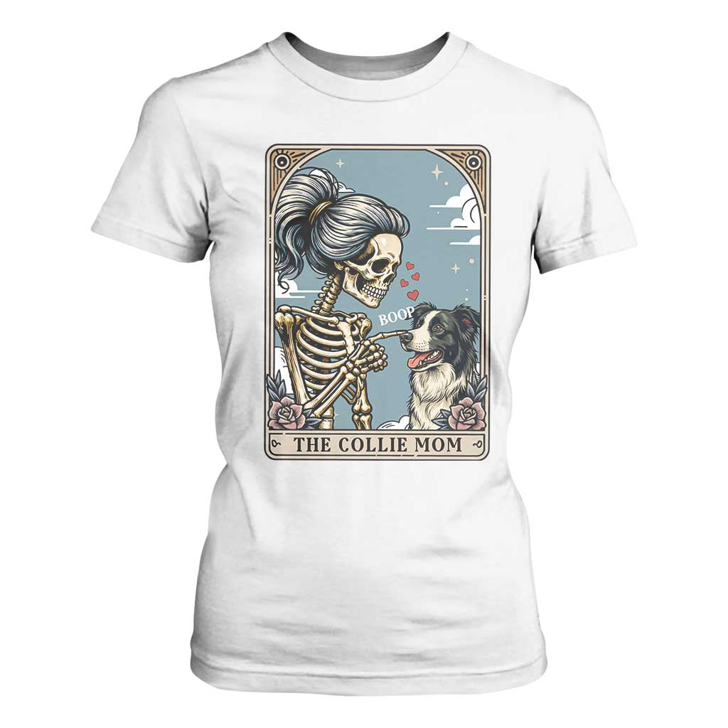 Border Collie Mom Skeleton Tarot Card T Shirt For Women Boop Sheepdog Dog Lover Gift TS12 White Print Your Wear