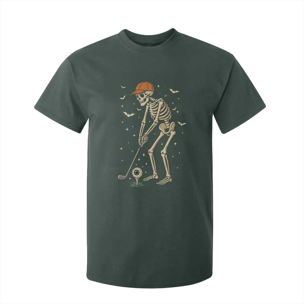 Halloween Skeleton Golfer T Shirt For Kid Funny Golf Lover Gift TS12 Dark Forest Green Print Your Wear