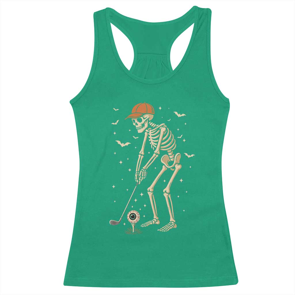 Halloween Skeleton Golfer Racerback Tank Top Funny Golf Lover Gift TS12 Irish Green Print Your Wear