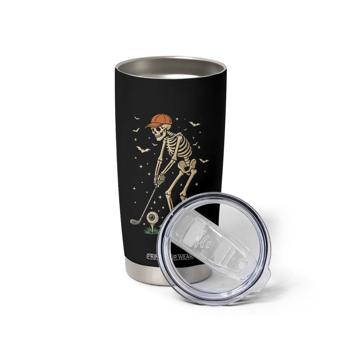 Halloween Skeleton Golfer Tumbler Cup Funny Golf Lover Gift TS12 Print Your Wear