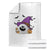 Halloween Golfer Gift Throw Blanket Creepy Golf Ball With Witch Hat TS12 White Print Your Wear
