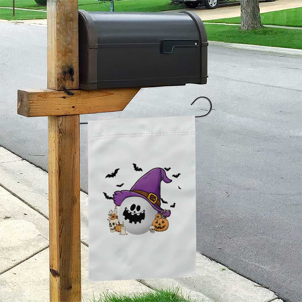 Halloween Golfer Gift Garden Flag Creepy Golf Ball With Witch Hat TS12 Print Your Wear