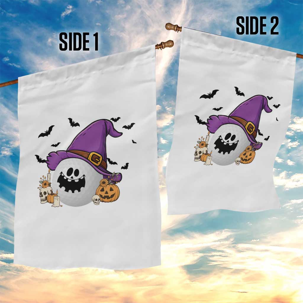 Halloween Golfer Gift Garden Flag Creepy Golf Ball With Witch Hat TS12 Print Your Wear