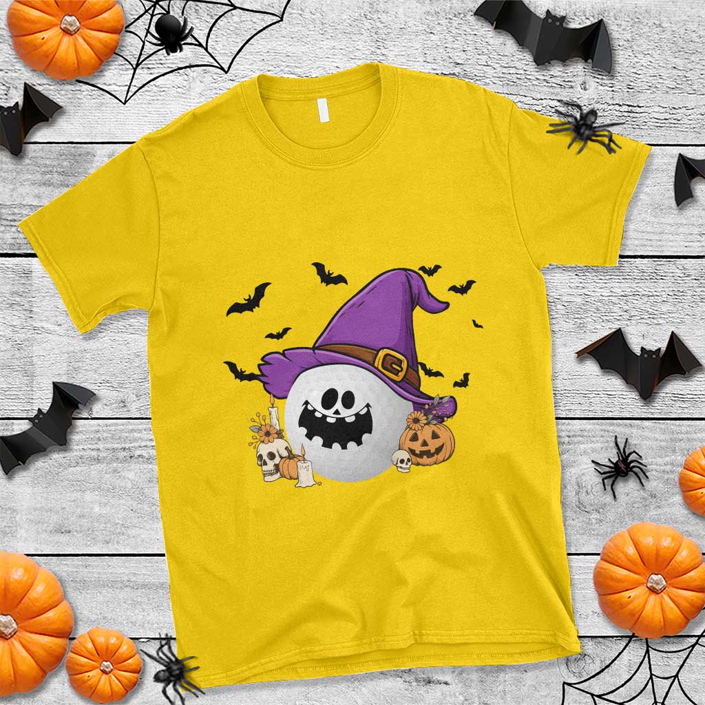 Halloween Golfer Gift T Shirt Creepy Golf Ball With Witch Hat TS12 Daisy Print Your Wear