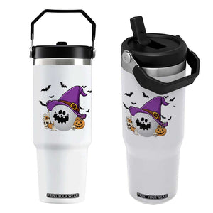 Halloween Golfer Gift Flip Straw Tumbler Creepy Golf Ball With Witch Hat TS12 One Size: 30 oz White Print Your Wear