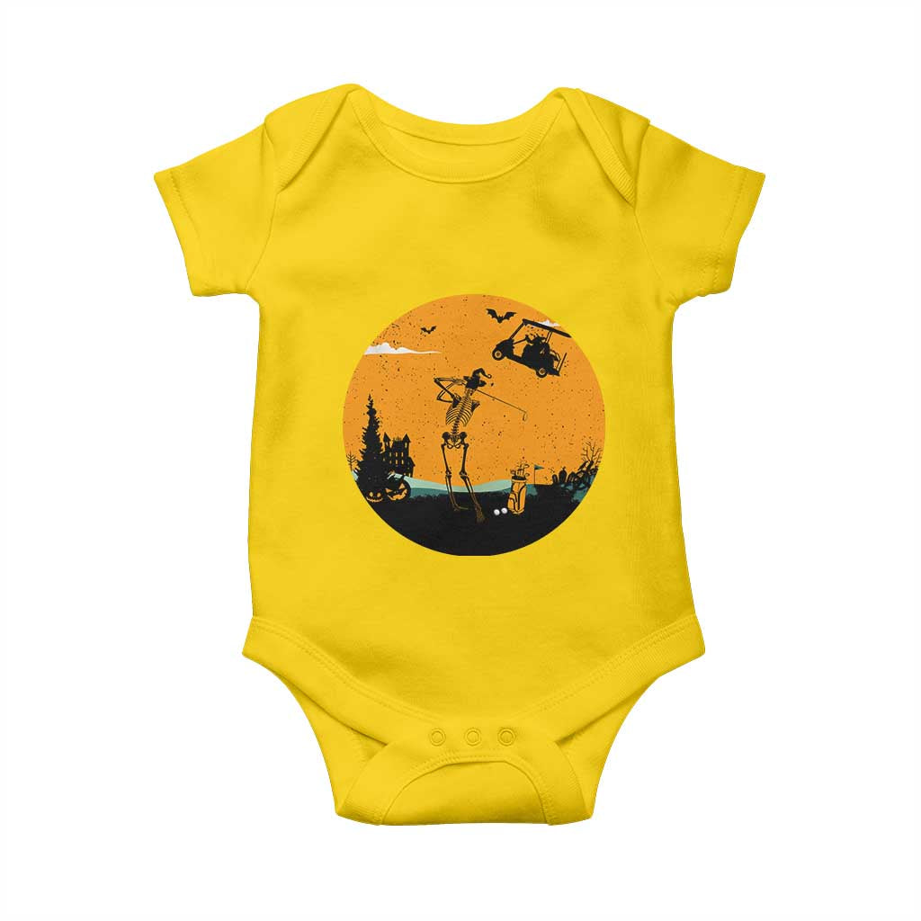 Funny Skeleton Golf Player Baby Onesie Halloween Gift TS12 Daisy Print Your Wear