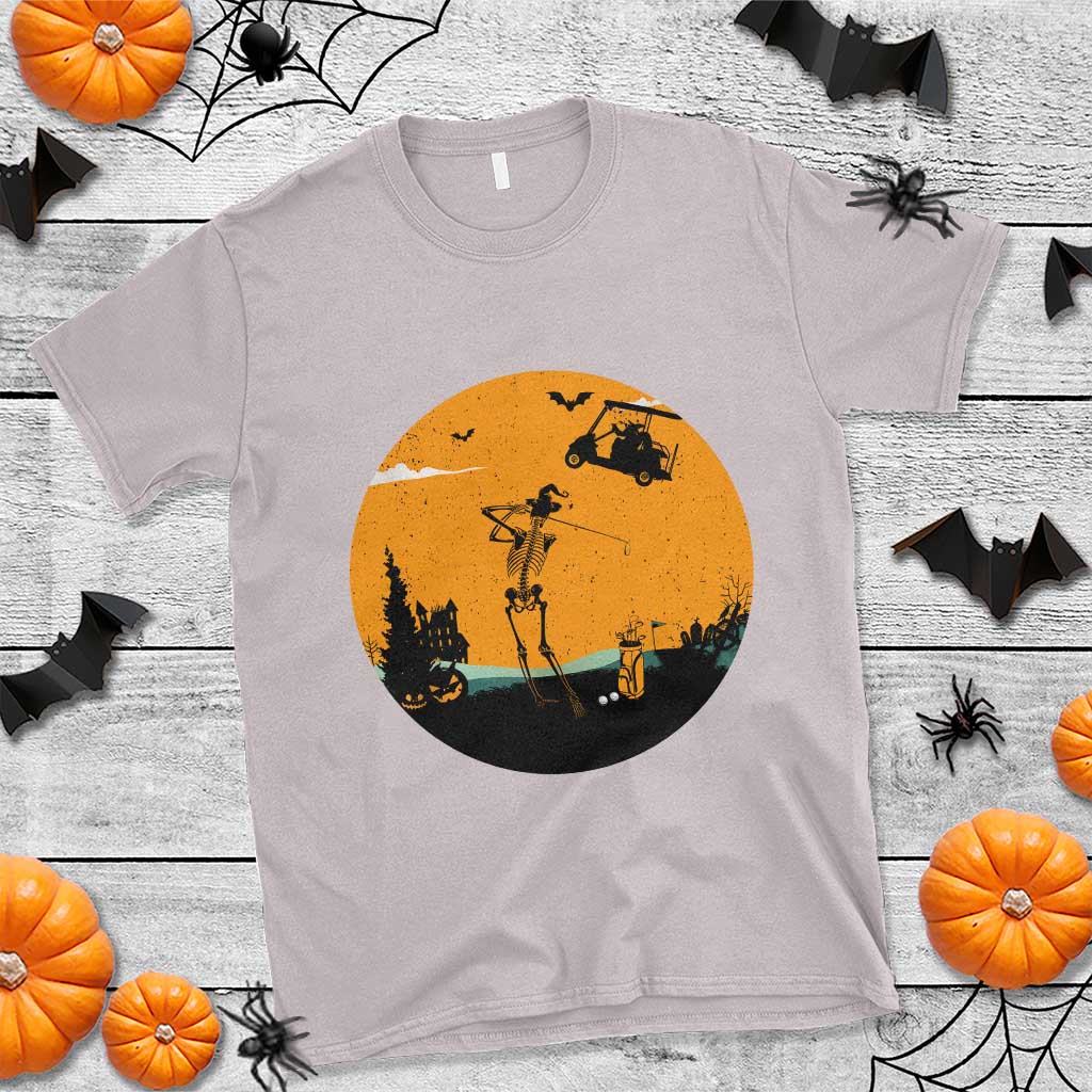 Funny Skeleton Golf Player T Shirt Halloween Gift TS12 Ice Gray Print Your Wear