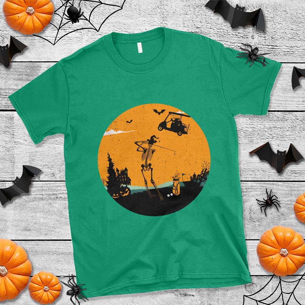Funny Skeleton Golf Player T Shirt Halloween Gift TS12 Irish Green Print Your Wear