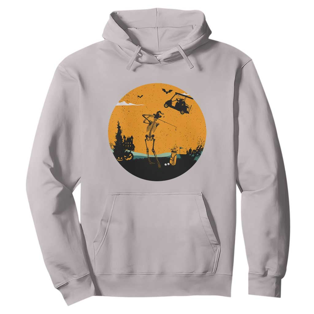 Funny Skeleton Golf Player Hoodie Halloween Gift TS12 Ice Gray Print Your Wear