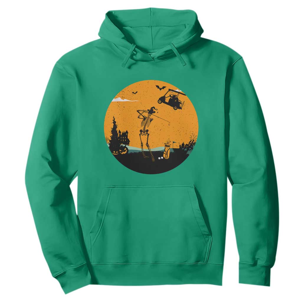 Funny Skeleton Golf Player Hoodie Halloween Gift TS12 Irish Green Print Your Wear