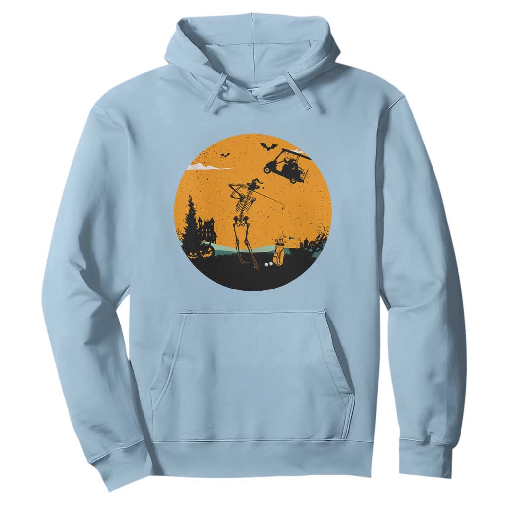 Funny Skeleton Golf Player Hoodie Halloween Gift TS12 Light Blue Print Your Wear