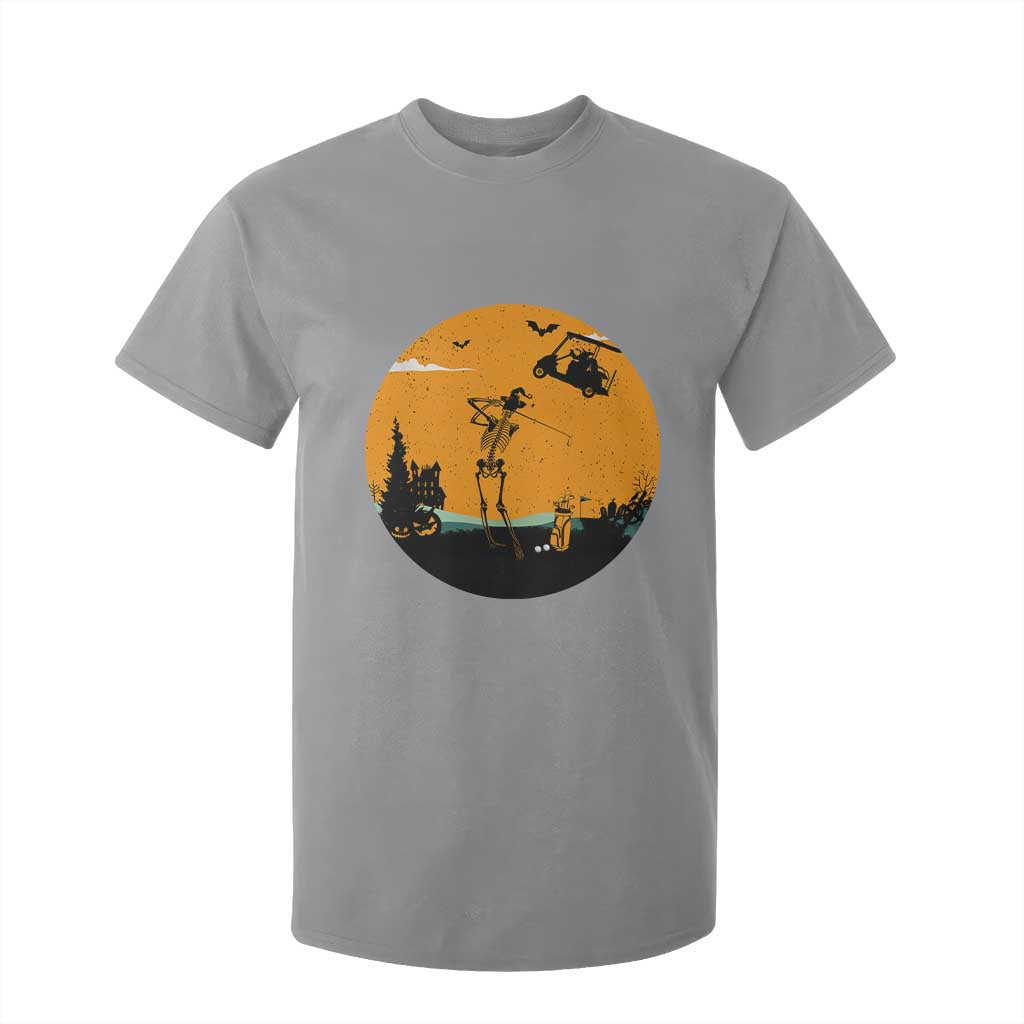 Funny Skeleton Golf Player T Shirt For Kid Halloween Gift TS12 Sport Gray Print Your Wear
