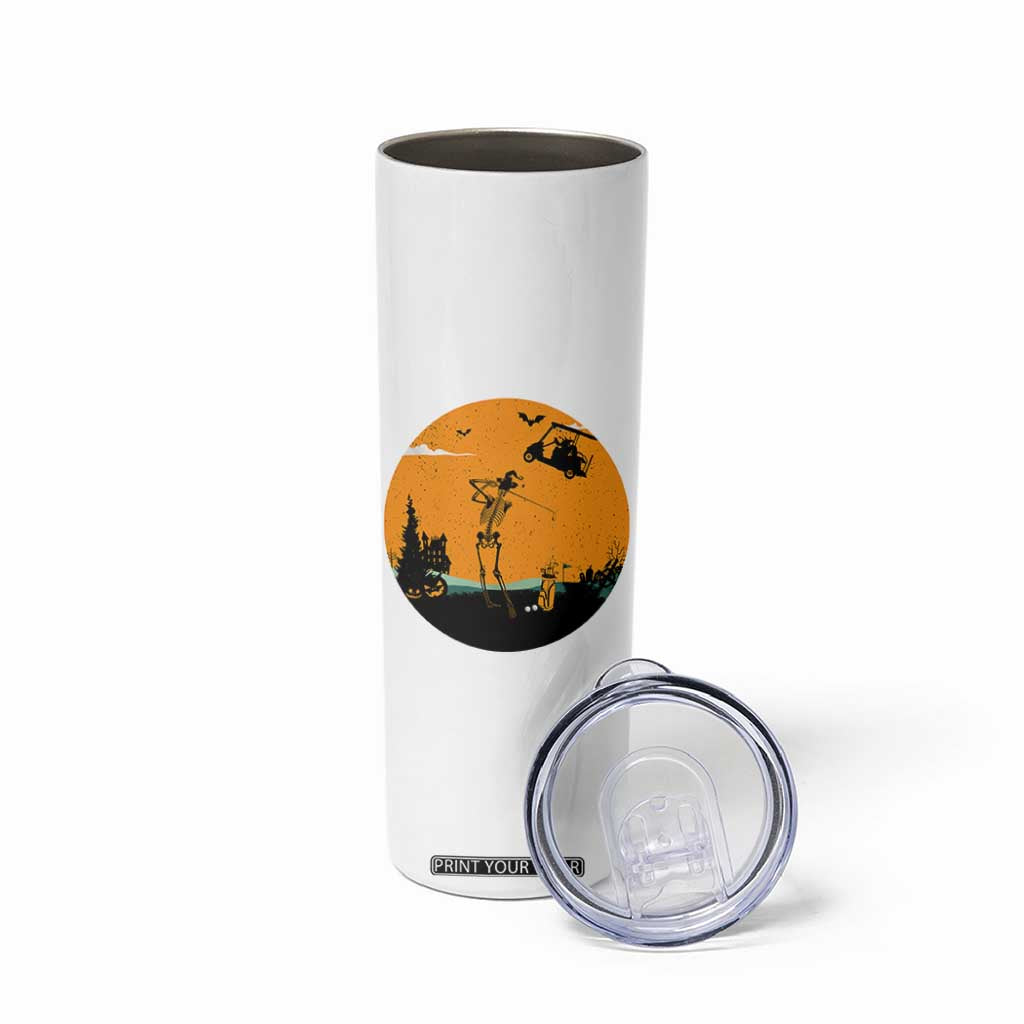Funny Skeleton Golf Player Skinny Tumbler Halloween Gift TS12 Print Your Wear