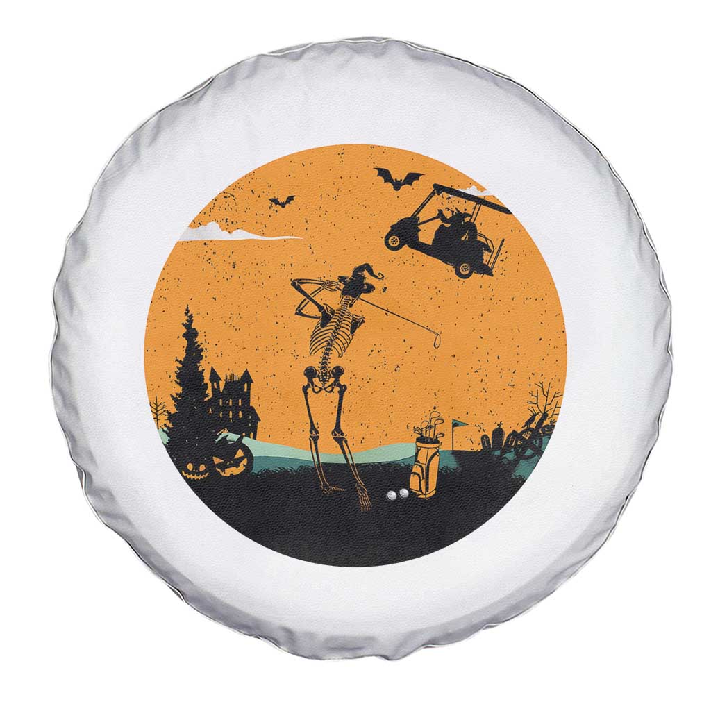 Funny Skeleton Golf Player Spare Tire Cover Halloween Gift TS12 Print Your Wear